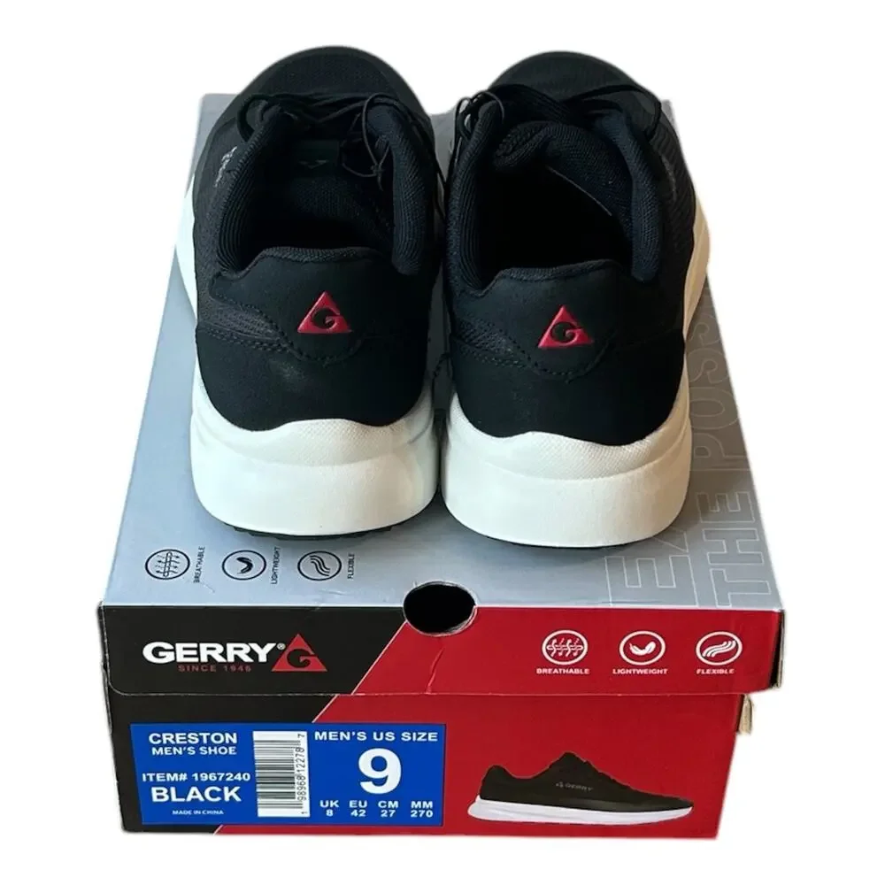 Gerry Men's Creston Shoe, Lightweight, Lace Up, Black, Size 9